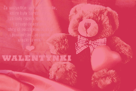 Kartka Walentynkowa od misia